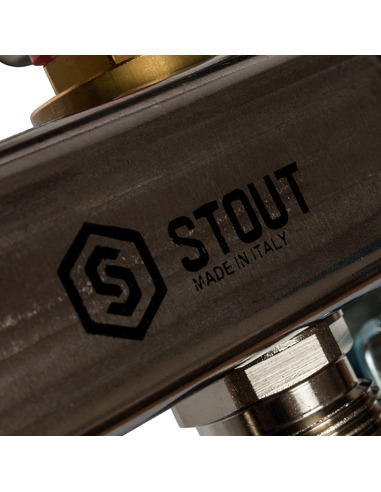 Коллектор STOUT из нержавеющей стали в сборе без расходомеров 5 вых.