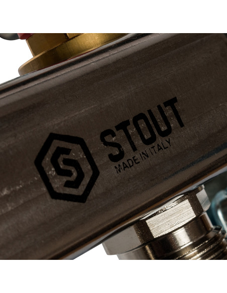 Коллектор STOUT из нержавеющей стали в сборе без расходомеров 5 вых.
