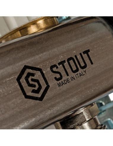 Коллектор STOUT из нержавеющей стали в сборе с расходомерами 12 вых.