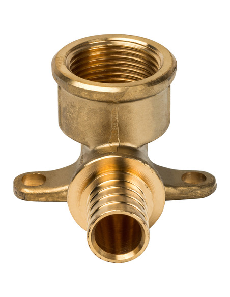 Угольник с креплением STOUT 20x3/4" ВР для труб из сшитого полиэтилена