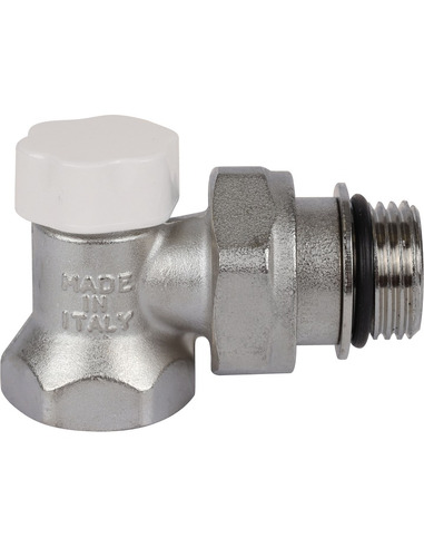 Клапан запорно-балансировочный STOUT 1/2" угловой с дополнительным уплотнением