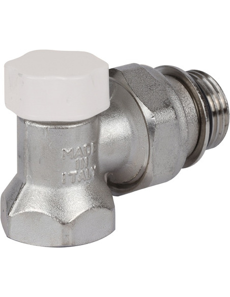 Клапан запорно-балансировочный STOUT 1/2" угловой с дополнительным уплотнением