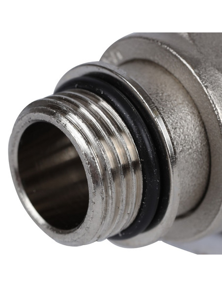 Клапан запорно-балансировочный STOUT 1/2" угловой с дополнительным уплотнением