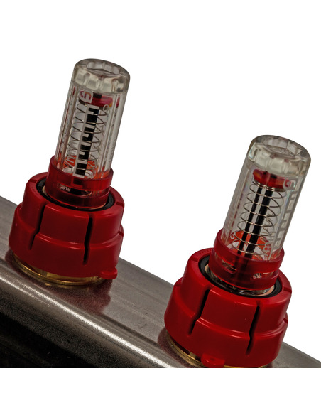 Коллектор STOUT из нержавеющей стали в сборе с расходомерами 3 вых.