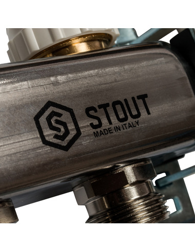 Коллектор STOUT из нержавеющей стали в сборе с расходомерами 3 вых.