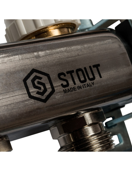 Коллектор STOUT из нержавеющей стали в сборе с расходомерами 3 вых.