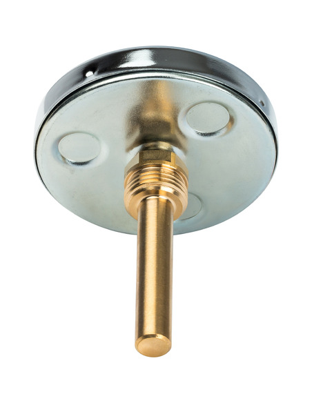 Термометр биметаллический STOUT 80 мм, 0-120ºС погружной, гильза 75 мм