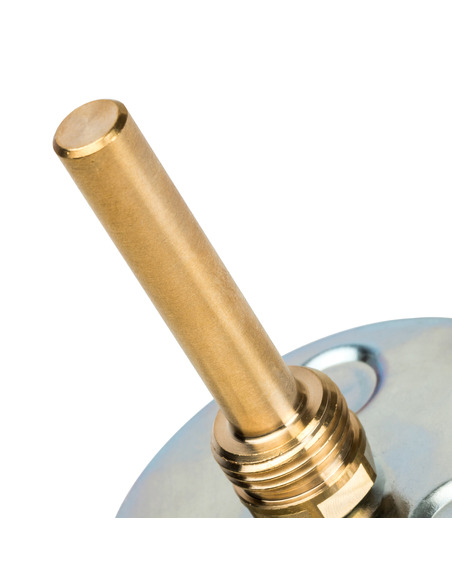 Термометр биметаллический STOUT 80 мм, 0-120ºС погружной, гильза 75 мм