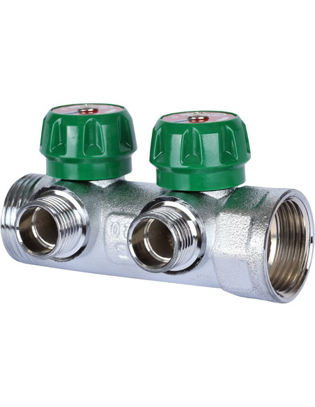 Коллектор регулирующий STOUT 3/4", 2 вых. 1/2"