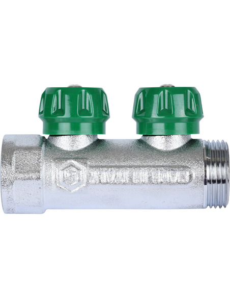 Коллектор регулирующий STOUT 3/4", 2 вых. 1/2"