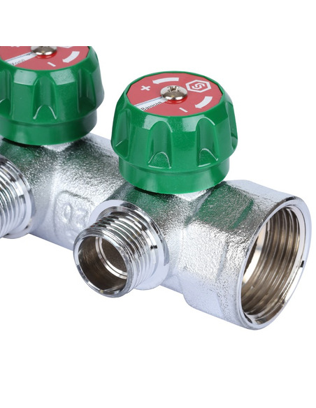 Коллектор регулирующий STOUT 3/4", 2 вых. 1/2"