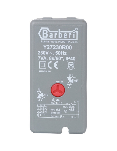 Клапан трехходовой зональный STOUT 1" НР с сервоприводом 230V, Kvs 8 (компактный)