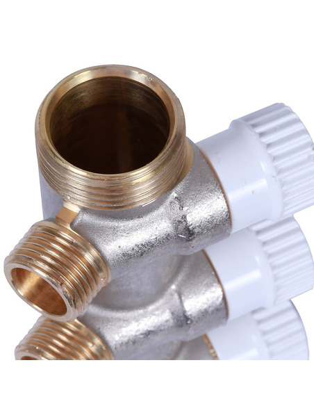 Коллектор распределительный STOUT 3/4", 4 вых. 1/2" плоское уплотнение