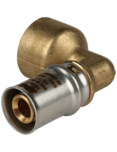 Угольник STOUT 16x1/2" ВР для металлопластиковых труб пресс