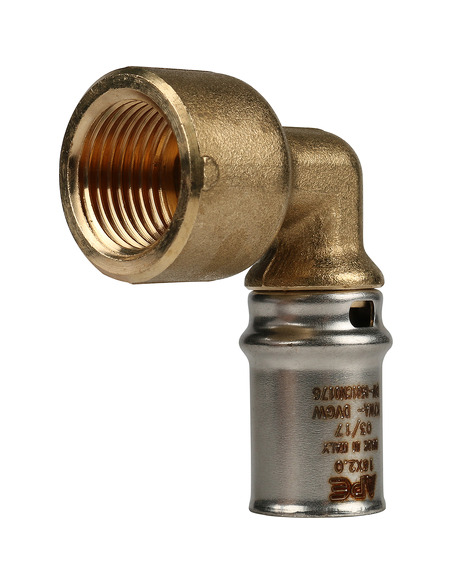 Угольник STOUT 16x1/2" ВР для металлопластиковых труб пресс