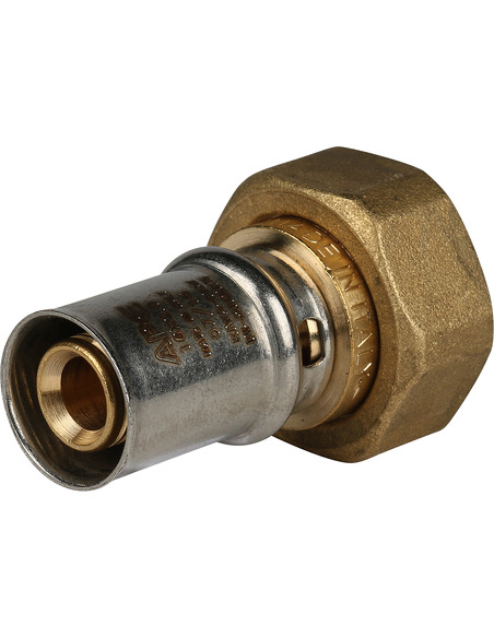 Переходник STOUT 16x3/4" ВР с накидной гайкой для металлопластиковых труб пресс