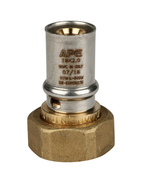 Переходник STOUT 16x3/4" ВР с накидной гайкой для металлопластиковых труб пресс