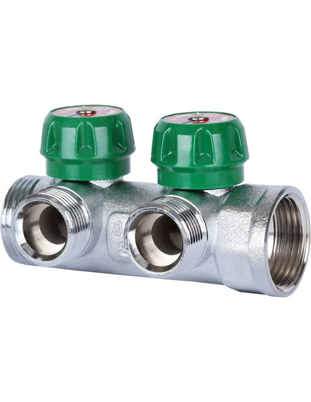 Коллектор регулирующий STOUT 3/4", 2 вых. 3/4" ЕК