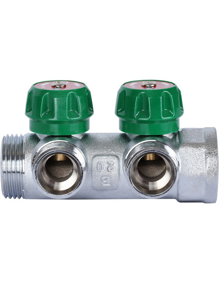 Коллектор регулирующий STOUT 3/4", 2 вых. 3/4" ЕК