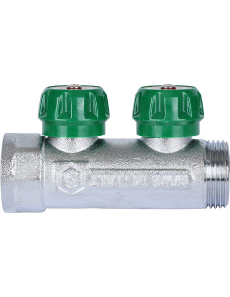 Коллектор регулирующий STOUT 3/4", 2 вых. 3/4" ЕК