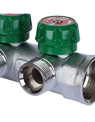 Коллектор регулирующий STOUT 3/4", 2 вых. 3/4" ЕК