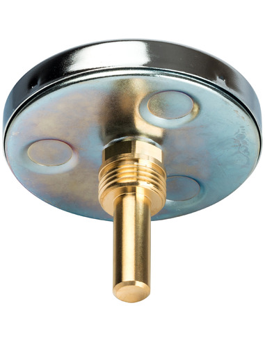 Термометр биметаллический STOUT 80 мм, 0-120ºС погружной, гильза 50 мм