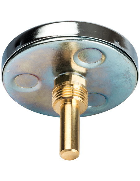 Термометр биметаллический STOUT 80 мм, 0-120ºС погружной, гильза 50 мм