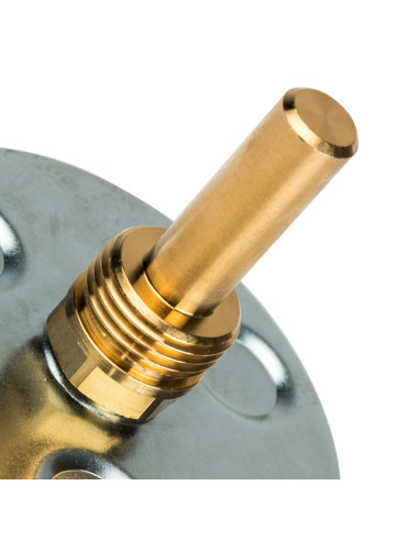 Термометр биметаллический STOUT 80 мм, 0-120ºС погружной, гильза 50 мм