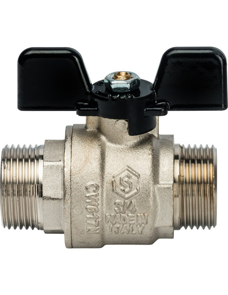 Кран шаровой STOUT полнопроходной 3/4" НР-НР (бабочка)