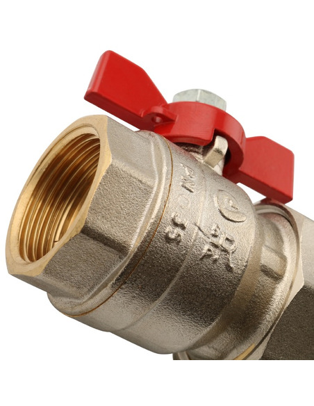 Коллектор STOUT из латуни в сборе с расходомерами 8 вых.