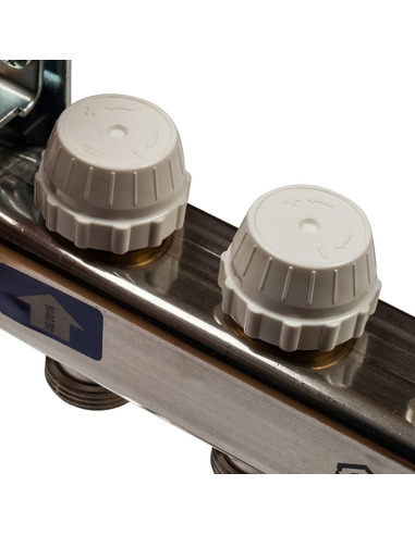 Коллектор STOUT из нержавеющей стали с расходомерами 3 вых.