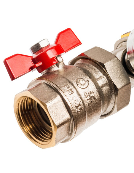 Коллектор STOUT из латуни в сборе с расходомерами 9 вых.