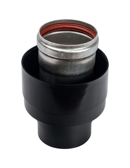 Манжета для перехода STOUT с Ø80 на вертикальное окончание Ø80/125