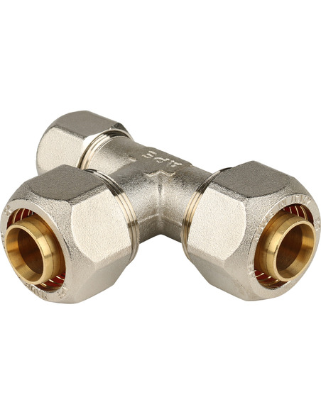 Тройник переходной STOUT 26x26x20 для металлопластиковых труб обжим