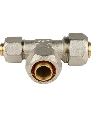 Тройник переходной STOUT 26x26x20 для металлопластиковых труб обжим