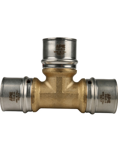 Тройник STOUT 32x32x32 для металлопластиковых труб пресс