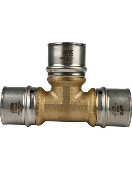 Тройник STOUT 32x32x32 для металлопластиковых труб пресс