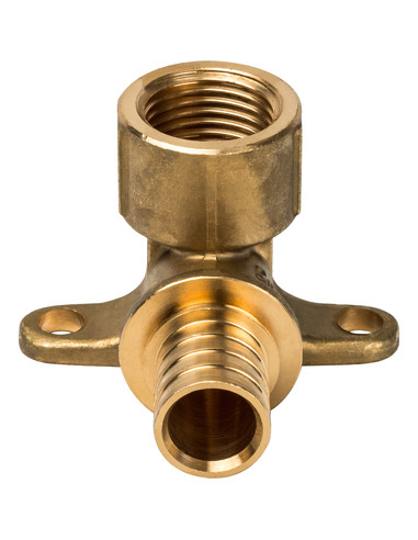 Угольник с креплением STOUT 20x1/2" ВР для труб из сшитого полиэтилена