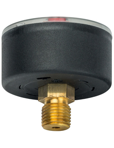 Манометр STOUT 50 мм, 1/4", 0-4 бар, аксиальный с указателем предела