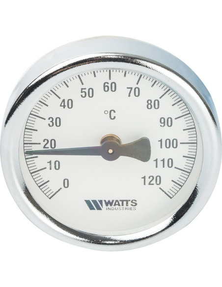 Термометр биметаллический Watts F+R810 TCM 63 мм, 0-120ºС накладной