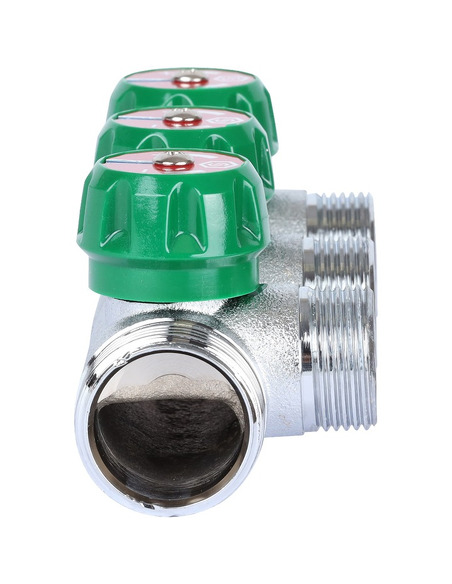 Коллектор регулирующий STOUT 3/4", 3 вых. 3/4" ЕК