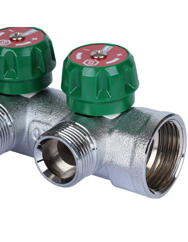 Коллектор регулирующий STOUT 3/4", 3 вых. 3/4" ЕК