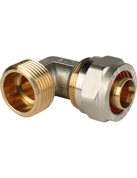 Угольник STOUT 26x1" НР для металлопластиковых труб обжим