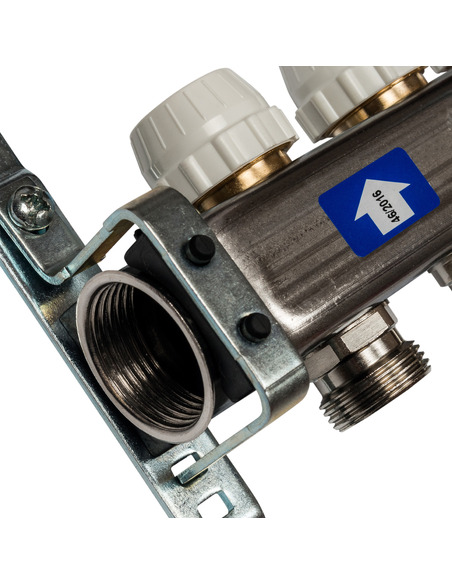 Коллектор STOUT из нержавеющей стали с расходомерами 4 вых.