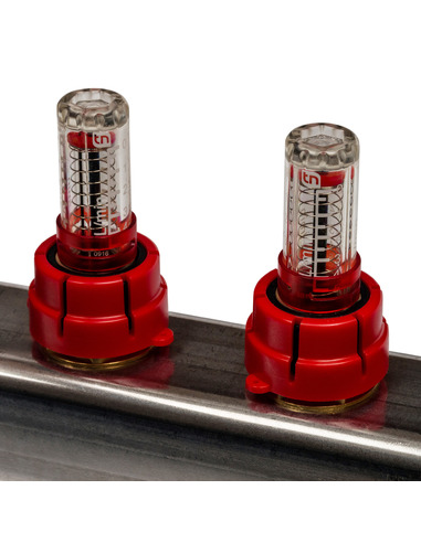 Коллектор STOUT из нержавеющей стали с расходомерами 4 вых.