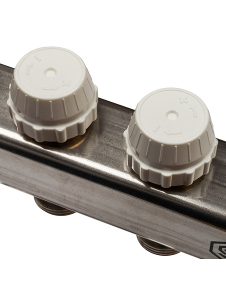 Коллектор STOUT из нержавеющей стали с расходомерами 4 вых.