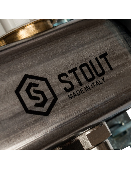 Коллектор STOUT из нержавеющей стали с расходомерами 4 вых.
