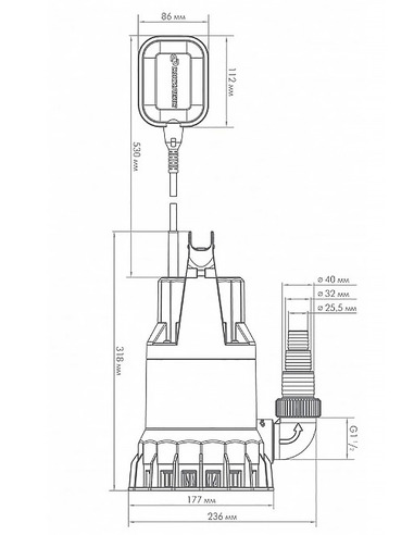 Насос дренажный Джилекс Дренажник 220/12