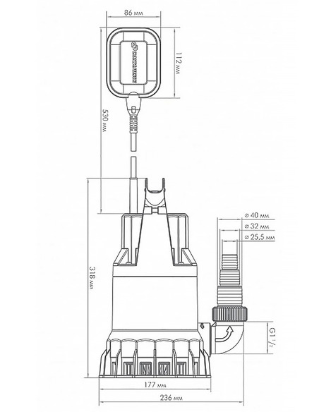 Насос дренажный Джилекс Дренажник 220/12