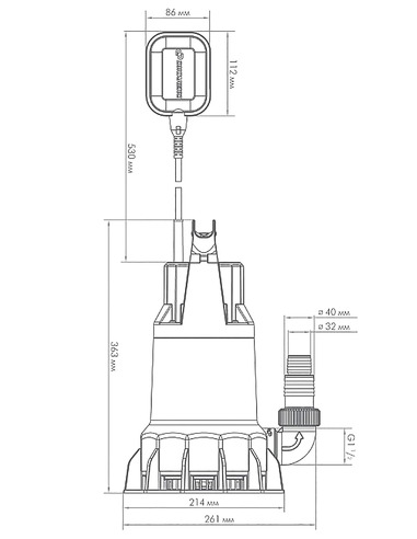 Насос дренажный Джилекс Дренажник 350/17